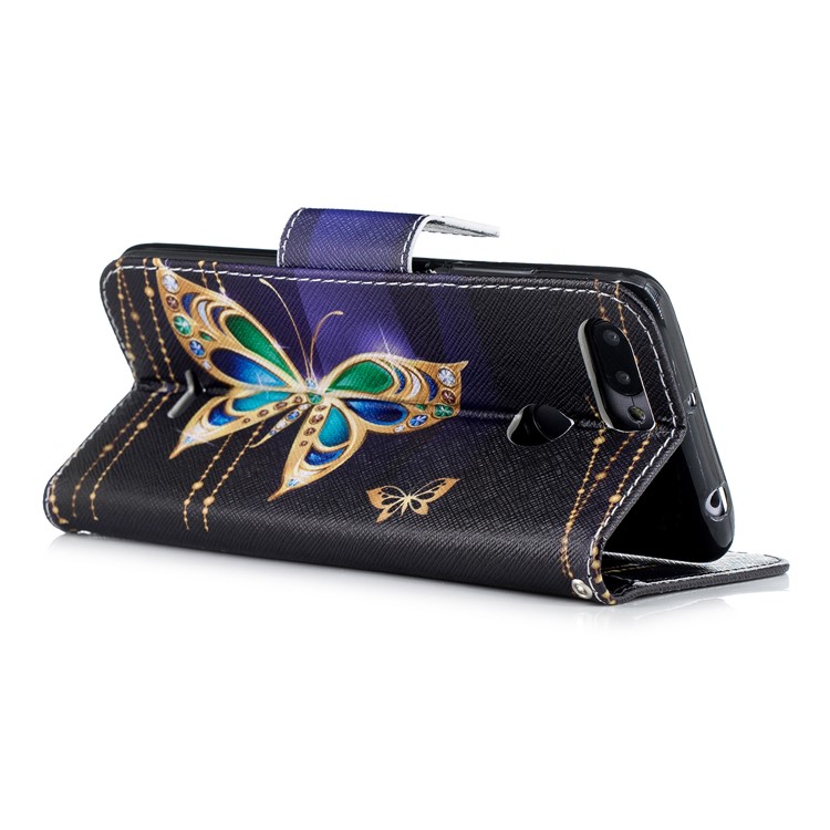 For Xiaomi Redmi 6 (Dual Camera: 12MP+5MP) Pattern Printing Leather Wallet Stand Case Cover - Colorized Butterfly-4