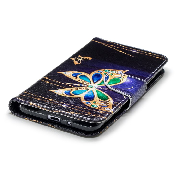 For Xiaomi Redmi 6 (Dual Camera: 12MP+5MP) Pattern Printing Leather Wallet Stand Case Cover - Colorized Butterfly-6
