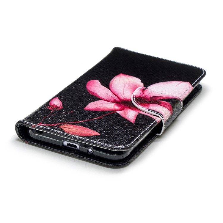 For Xiaomi Redmi 6 (Dual Camera: 12MP+5MP) Pattern Printing Leather Wallet Stand Folio Protection Case - Flower Pattern-6