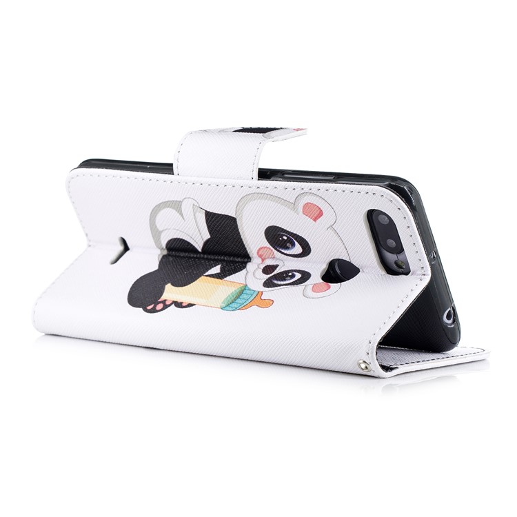 Pattern Printing Leather Protection Cover with Card Slots for Xiaomi Redmi 6 (Dual Camera: 12MP+5MP) - Panda Holding a Bottle-4