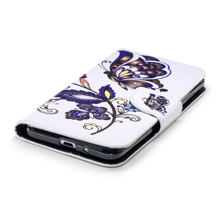 Pattern Printing Leather Protection Stand Shell with Card Slots for Xiaomi Redmi 6 (Dual Camera: 12MP+5MP) - Butterfly and Flower-6