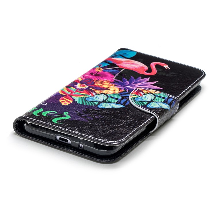 Pattern Printing Leather Folio Protection Stand Shell with Card Slots for Xiaomi Redmi 6 (Dual Camera: 12MP+5MP) - Flamingo and Pineapple-6