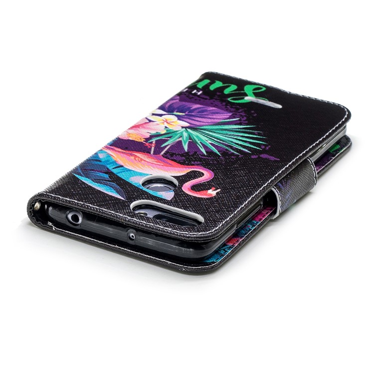 Pattern Printing Leather Folio Protection Stand Shell with Card Slots for Xiaomi Redmi 6 (Dual Camera: 12MP+5MP) - Flamingo and Pineapple-7