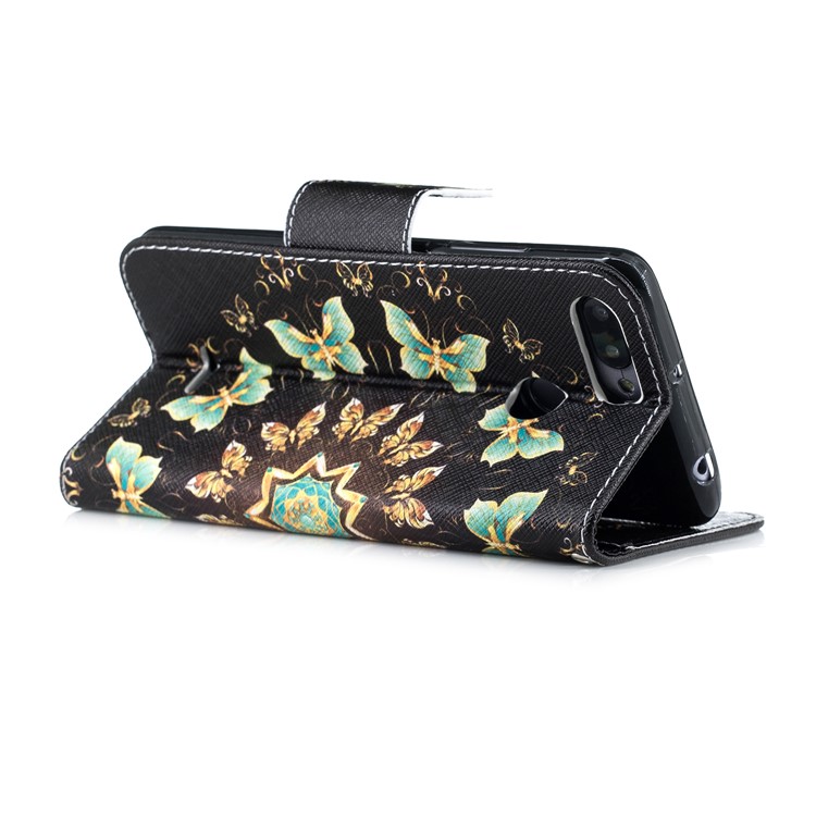Pattern Printing Leather Phone Magnetic Case with Card Slots for Xiaomi Redmi 6 (Dual Camera: 12MP+5MP) - Colorized Butterflies-4