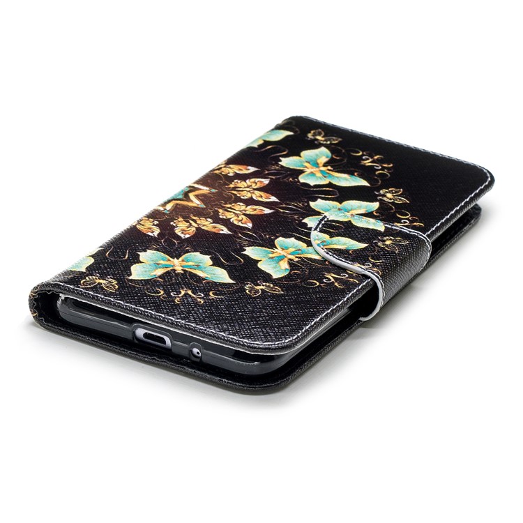 Pattern Printing Leather Phone Magnetic Case with Card Slots for Xiaomi Redmi 6 (Dual Camera: 12MP+5MP) - Colorized Butterflies-6