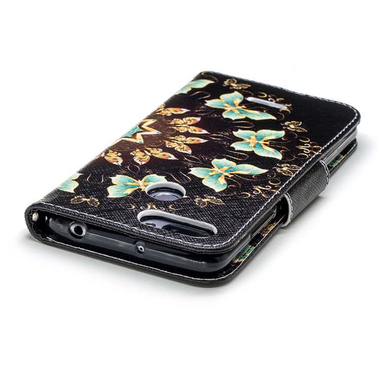 Pattern Printing Leather Phone Magnetic Case with Card Slots for Xiaomi Redmi 6 (Dual Camera: 12MP+5MP) - Colorized Butterflies-7