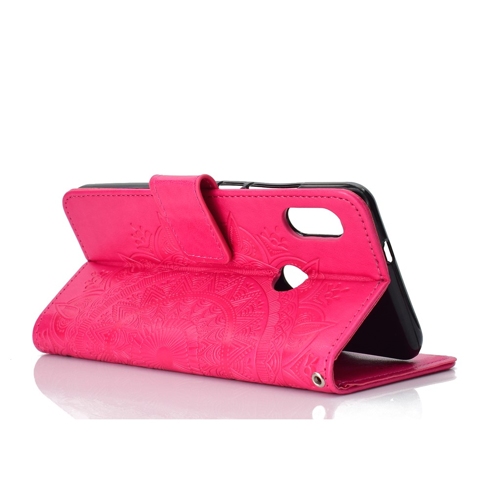 Modala Motif Imprimé Case de Cuir PU Pour Xiaomi Redmi Note 5 Pro (double Caméra) / Redmi Note 5 (chine) - Rose