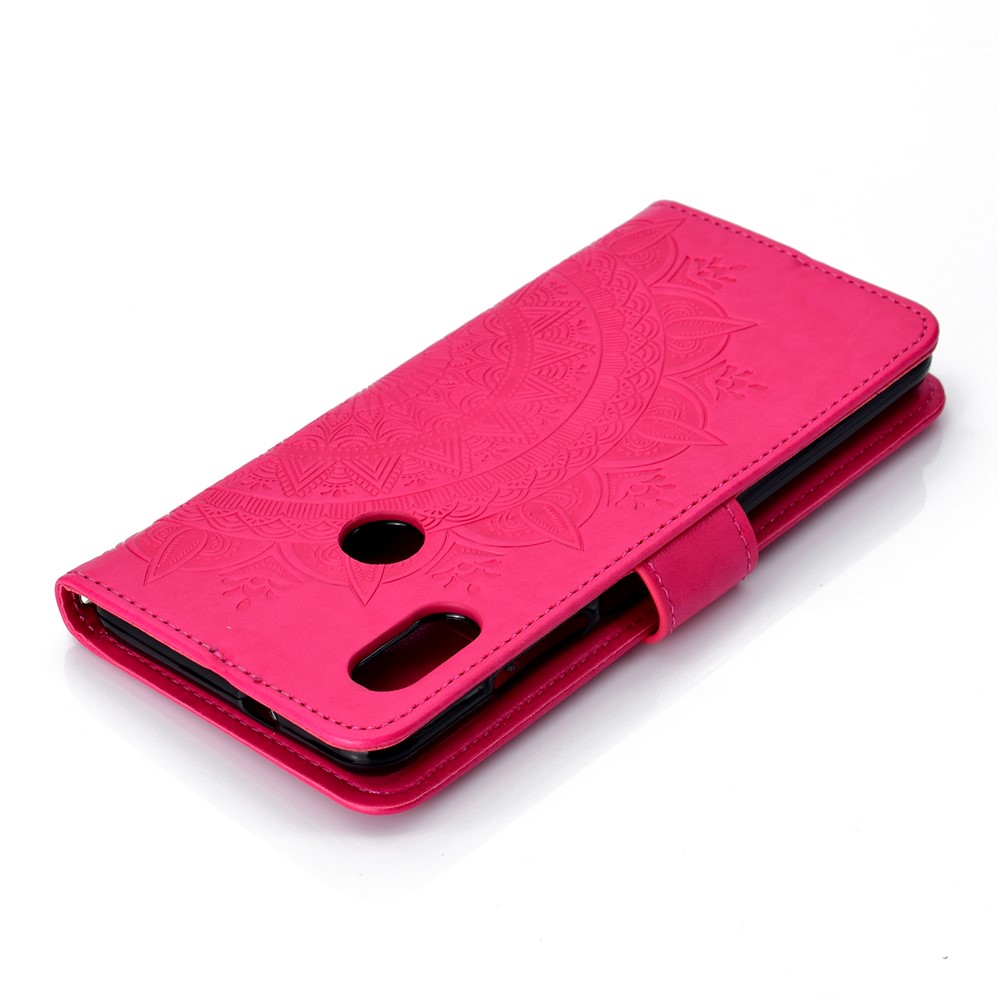 Imprinted Mandala Pattern PU Leather Case for Xiaomi Redmi Note 5 Pro (Dual Camera) / Redmi Note 5 (China) - Rose-8