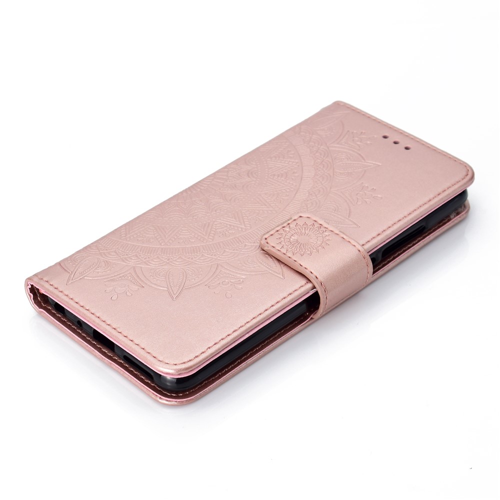 Imprinted Mandala Pattern PU Leather Phone Casing for Xiaomi Redmi Note 5 Pro (Dual Camera) / Redmi Note 5 (China) - Rose Gold-7