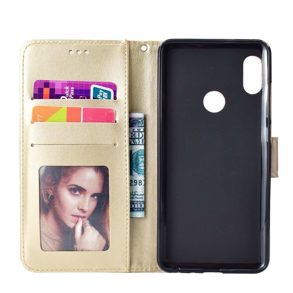 Imprinted Mandala Pattern PU Leather Protection Flip Cover Case for Xiaomi Redmi Note 5 Pro (Dual Camera) / Redmi Note 5 (China) - Gold-4