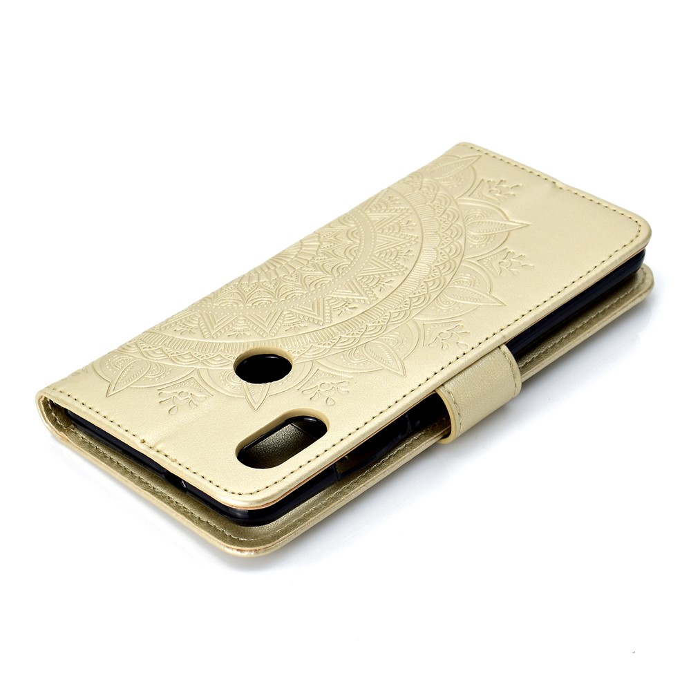Imprinted Mandala Pattern PU Leather Protection Flip Cover Case for Xiaomi Redmi Note 5 Pro (Dual Camera) / Redmi Note 5 (China) - Gold-8