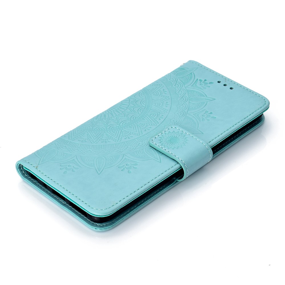 Imprinted Mandala Pattern PU Leather Protection Accessory Case for Xiaomi Redmi Note 5 Pro (Dual Camera) / Redmi Note 5 (China) - Cyan-7