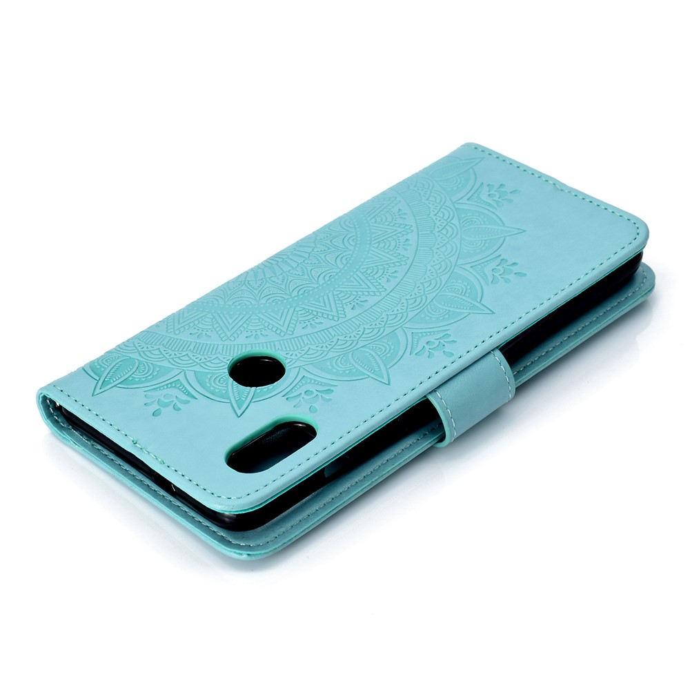 Imprinted Mandala Pattern PU Leather Protection Accessory Case for Xiaomi Redmi Note 5 Pro (Dual Camera) / Redmi Note 5 (China) - Cyan-8