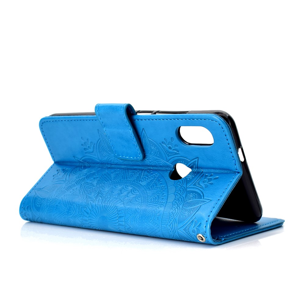 Modala Imprimé Modala PU Leather Folio Mobile Case Pour Xiaomi Redmi Note 5 Pro (double Caméra) / Redmi Note 5 (chine) - Bleu-5