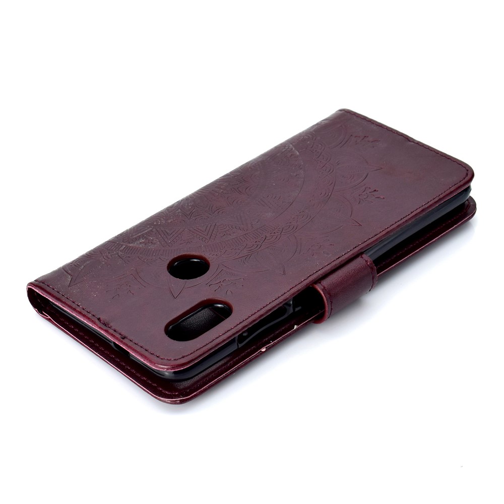 Imprinted Mandala Pattern PU Leather Wallet Stand Cover Case for Xiaomi Redmi Note 5 Pro (Dual Camera) / Redmi Note 5 (China) - Brown-8