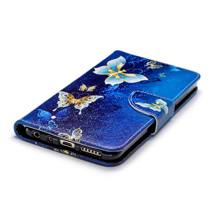 Pattern Printing Leather Wallet Case for Xiaomi Redmi Note 5 Pro (Dual Camera) / Redmi Note 5 (China) - Butterfly Pattern-6