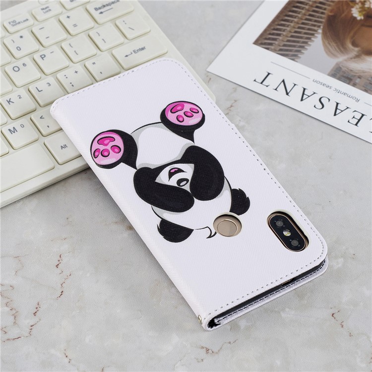 Pattern Printing Leather Wallet Cover for Xiaomi Redmi Note 5 Pro (Dual Camera) / Redmi Note 5 (China) - Cute Panda-10