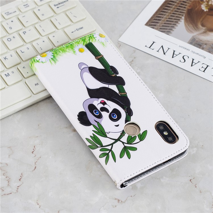 Pattern Printing Leather Wallet Shell Case for Xiaomi Redmi Note 5 Pro (Dual Camera) / Redmi Note 5 (China) - Panda Pattern-10