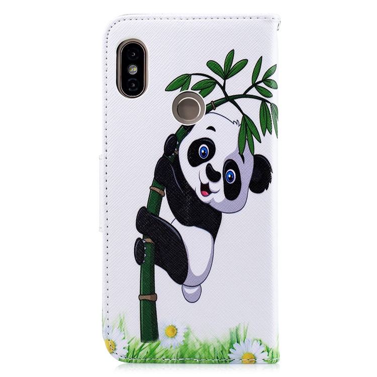 Pattern Printing Leather Wallet Shell Case for Xiaomi Redmi Note 5 Pro (Dual Camera) / Redmi Note 5 (China) - Panda Pattern-3