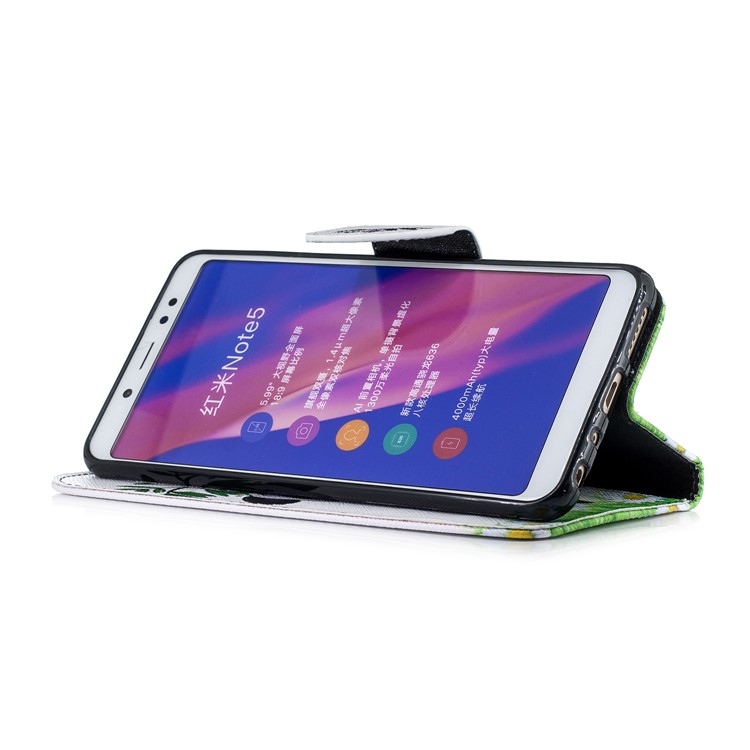 Pattern Printing Leather Wallet Shell Case for Xiaomi Redmi Note 5 Pro (Dual Camera) / Redmi Note 5 (China) - Panda Pattern-5