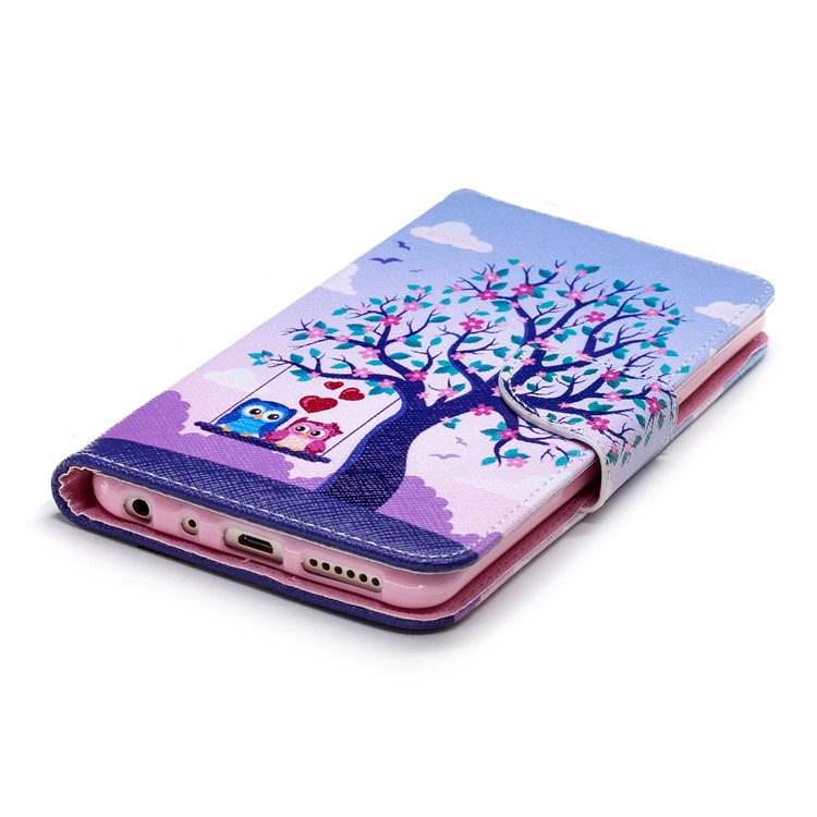 Pattern Printing Leather Wallet Phone Case for Xiaomi Redmi Note 5 Pro (Dual Camera) / Redmi Note 5 (China) - Tree and Owls-6