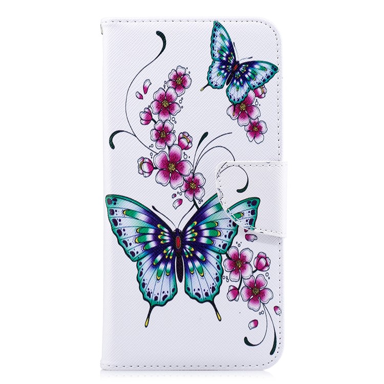 Pattern Printing PU Leather Wallet Case for Xiaomi Redmi Note 5 Pro (Dual Camera) / Redmi Note 5 (China) - Butterfly and Flower-2