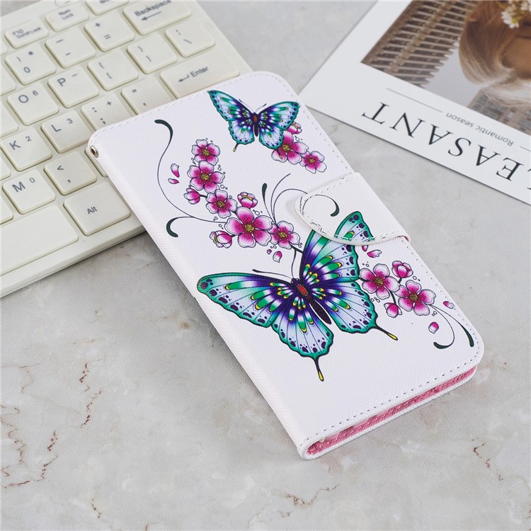Pattern Printing PU Leather Wallet Case for Xiaomi Redmi Note 5 Pro (Dual Camera) / Redmi Note 5 (China) - Butterfly and Flower-9
