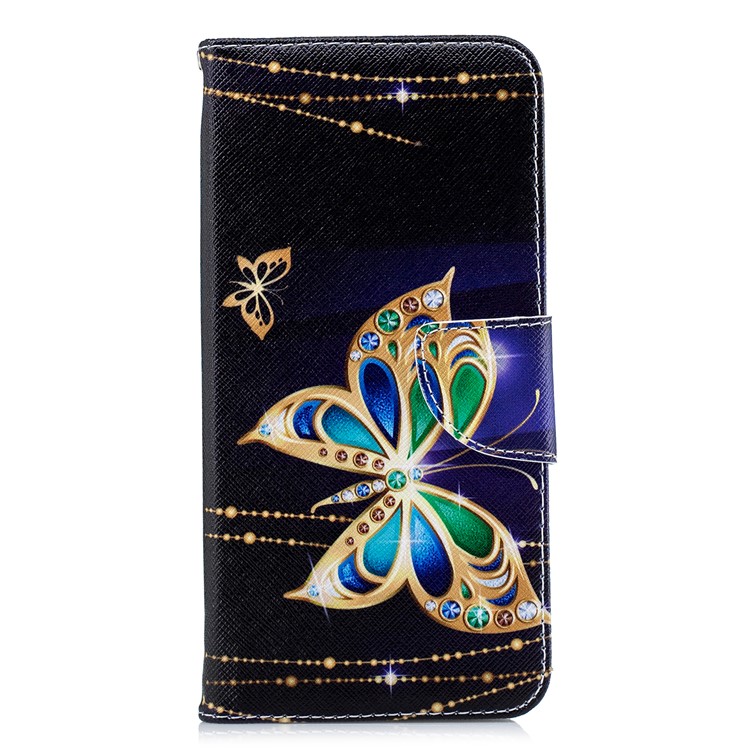Pattern Printing Wallet Leather Stand Case for Xiaomi Redmi Note 5 Pro (Dual Camera) / Redmi Note 5 (China) - Colorized Butterfly-2