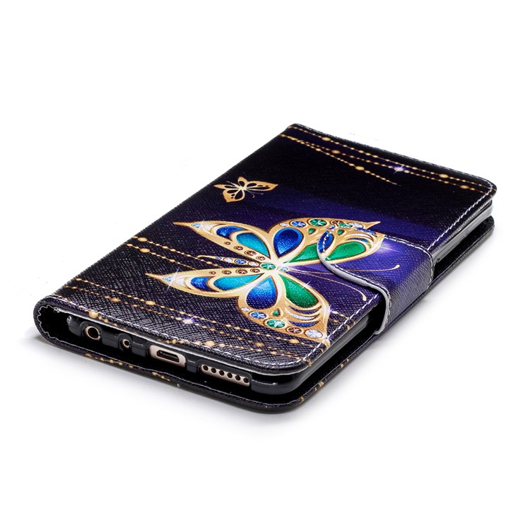 Pattern Printing Wallet Leather Stand Case for Xiaomi Redmi Note 5 Pro (Dual Camera) / Redmi Note 5 (China) - Colorized Butterfly-6