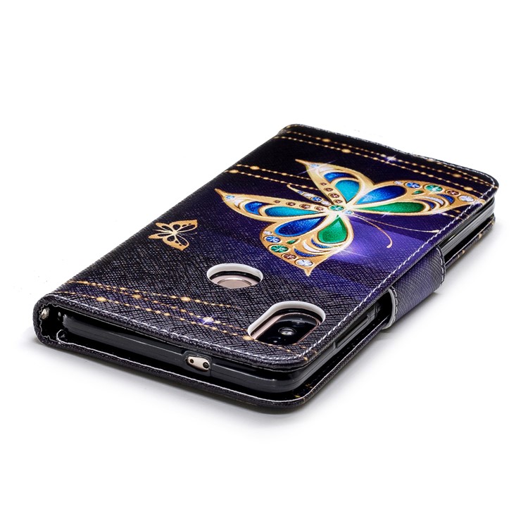 Pattern Printing Wallet Leather Stand Case for Xiaomi Redmi Note 5 Pro (Dual Camera) / Redmi Note 5 (China) - Colorized Butterfly-7