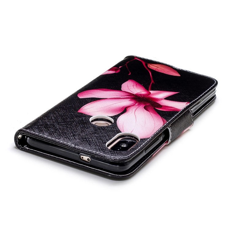 Pattern Printing Wallet Leather Stand Cover for Xiaomi Redmi Note 5 Pro (Dual Camera) / Redmi Note 5 (China) - Flower Pattern-7
