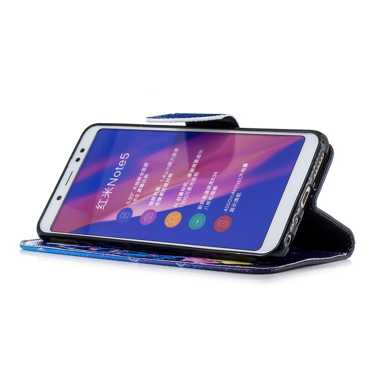 Pattern Printing Magnetic Leather Stand Case for Xiaomi Redmi Note 5 Pro (Dual Camera) / Redmi Note 5 (China) - Elegant Butterflies-5
