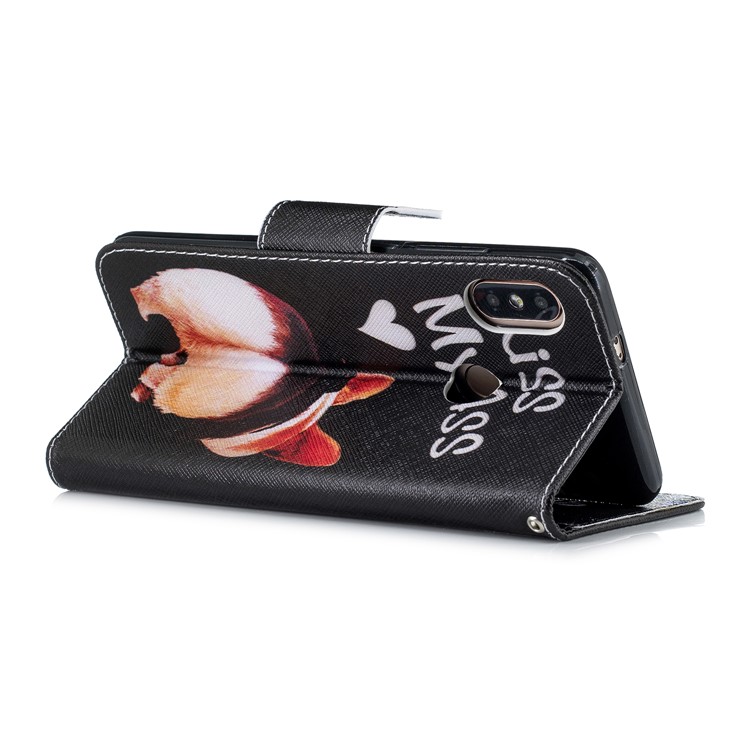 Pattern Printing Magnetic Leather Stand Cover for Xiaomi Redmi Note 5 Pro (Dual Camera) / Redmi Note 5 (China) - Kiss My Ass-4