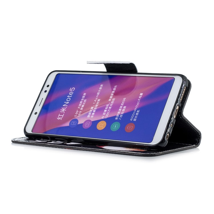 Pattern Printing Magnetic Leather Stand Cover for Xiaomi Redmi Note 5 Pro (Dual Camera) / Redmi Note 5 (China) - Kiss My Ass-5