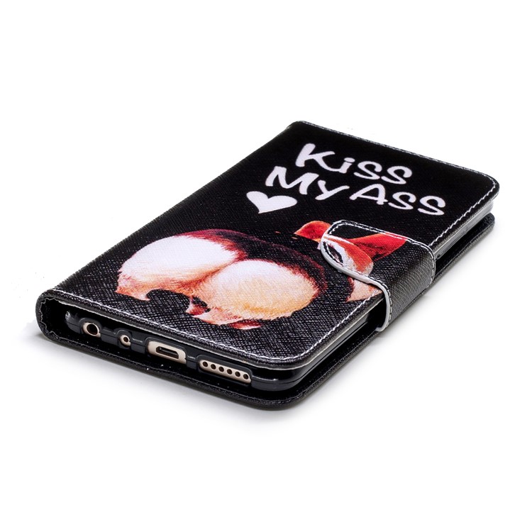 Pattern Printing Magnetic Leather Stand Cover for Xiaomi Redmi Note 5 Pro (Dual Camera) / Redmi Note 5 (China) - Kiss My Ass-6