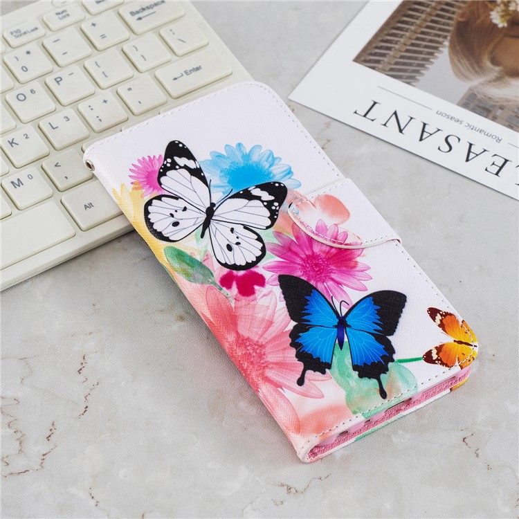 Pattern Printing Wallet Leather Stand Case for Xiaomi Redmi Note 5 Pro (Dual Camera) / Redmi Note 5 (China) - Vivid Butterflies-2