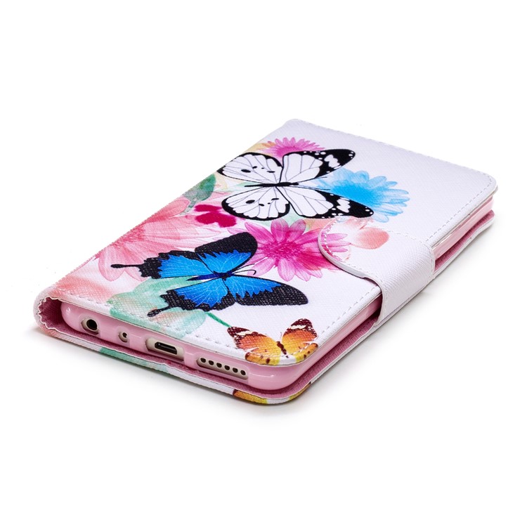 Pattern Printing Wallet Leather Stand Case for Xiaomi Redmi Note 5 Pro (Dual Camera) / Redmi Note 5 (China) - Vivid Butterflies-8