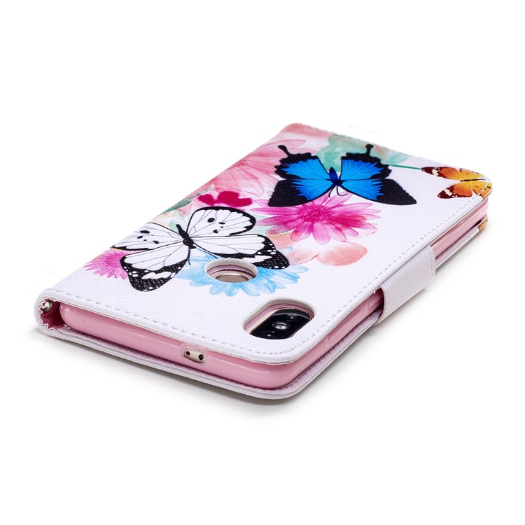 Pattern Printing Wallet Leather Stand Case for Xiaomi Redmi Note 5 Pro (Dual Camera) / Redmi Note 5 (China) - Vivid Butterflies-9