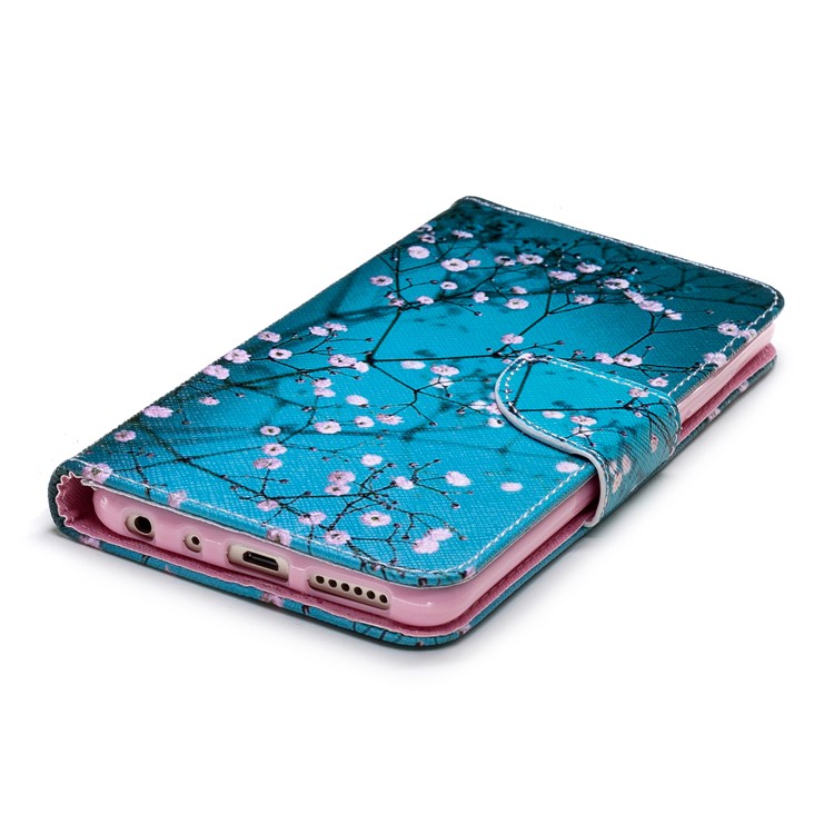 Pattern Printing Magnetic Leather Stand Case for Xiaomi Redmi Note 5 Pro (Dual Camera) / Redmi Note 5 (China) - Tree with Flowers-8