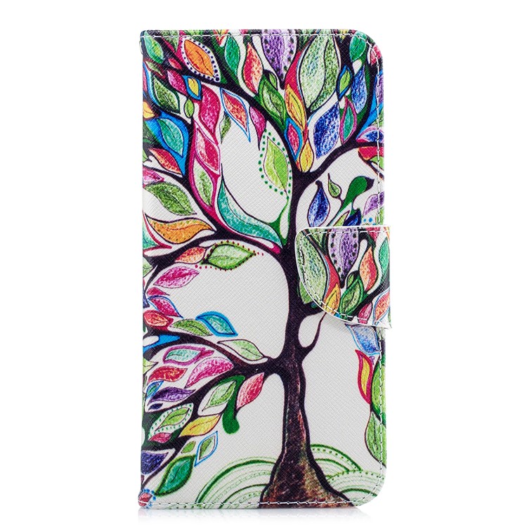 Pattern Printing Magnetic Leather Stand Cover for Xiaomi Redmi Note 5 Pro (Dual Camera) / Redmi Note 5 (China) - Colorized Tree-4