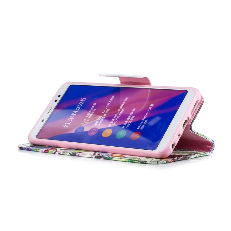 Pattern Printing Magnetic Leather Stand Cover for Xiaomi Redmi Note 5 Pro (Dual Camera) / Redmi Note 5 (China) - Colorized Tree-7
