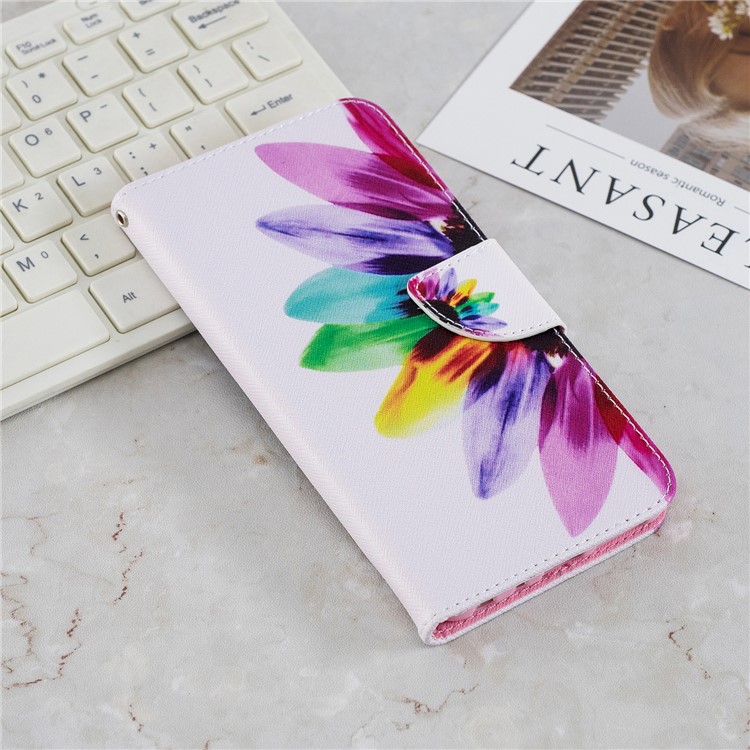 Pattern Printing Leather Wallet Case for Xiaomi Redmi Note 5 Pro (Dual Camera) / Redmi Note 5 (China) - Colorful Petals-2