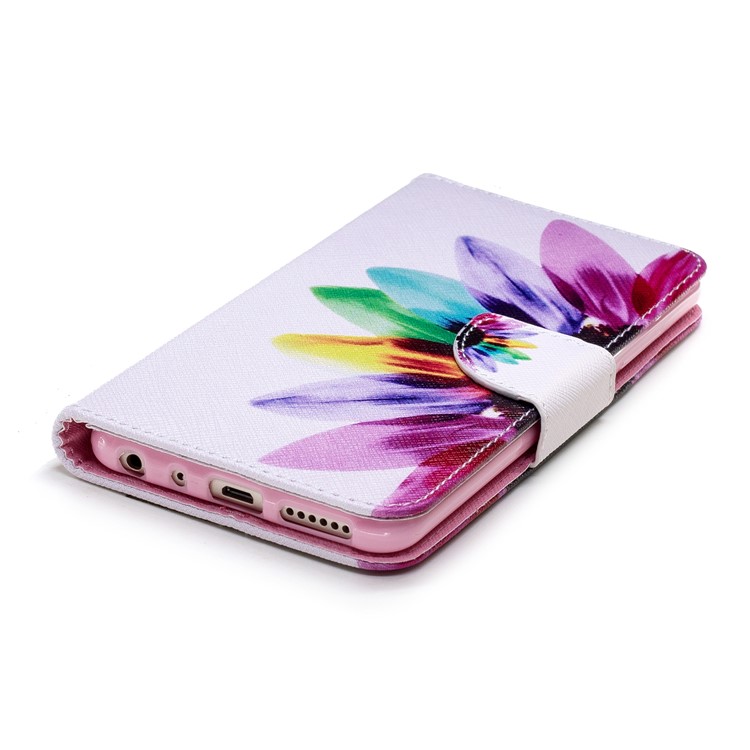 Pattern Printing Leather Wallet Case for Xiaomi Redmi Note 5 Pro (Dual Camera) / Redmi Note 5 (China) - Colorful Petals-8