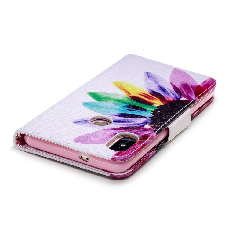 Pattern Printing Leather Wallet Case for Xiaomi Redmi Note 5 Pro (Dual Camera) / Redmi Note 5 (China) - Colorful Petals-9