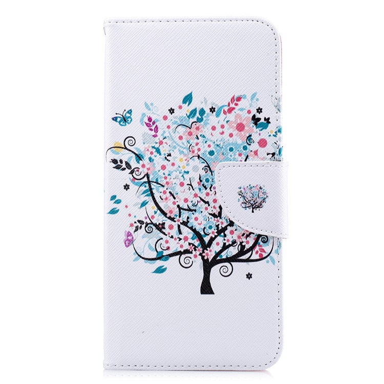 Pattern Printing Leather Wallet Cover for Xiaomi Redmi Note 5 Pro (Dual Camera) / Redmi Note 5 (China) - Flowered Tree-4