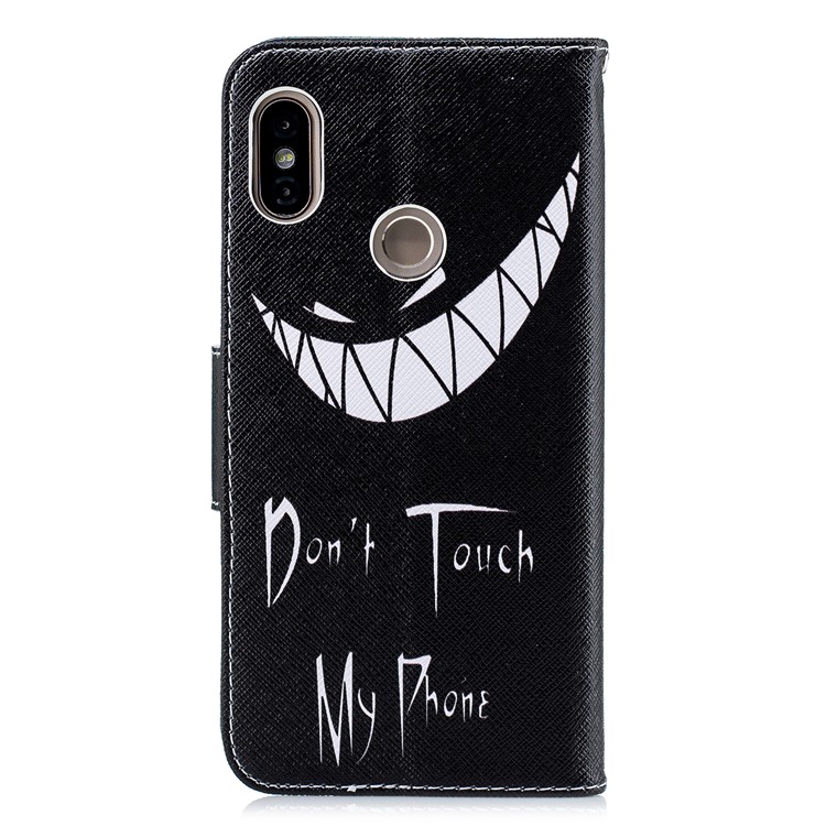 Pattern Printing Leather Stand Cover with Card Slots for Xiaomi Redmi Note 5 Pro (Dual Camera) / Redmi Note 5 (China) - Do not Touch My Phone-5