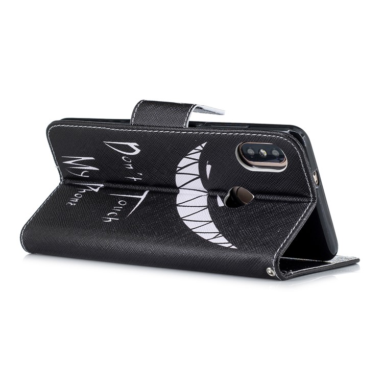 Pattern Printing Leather Stand Cover with Card Slots for Xiaomi Redmi Note 5 Pro (Dual Camera) / Redmi Note 5 (China) - Do not Touch My Phone-6