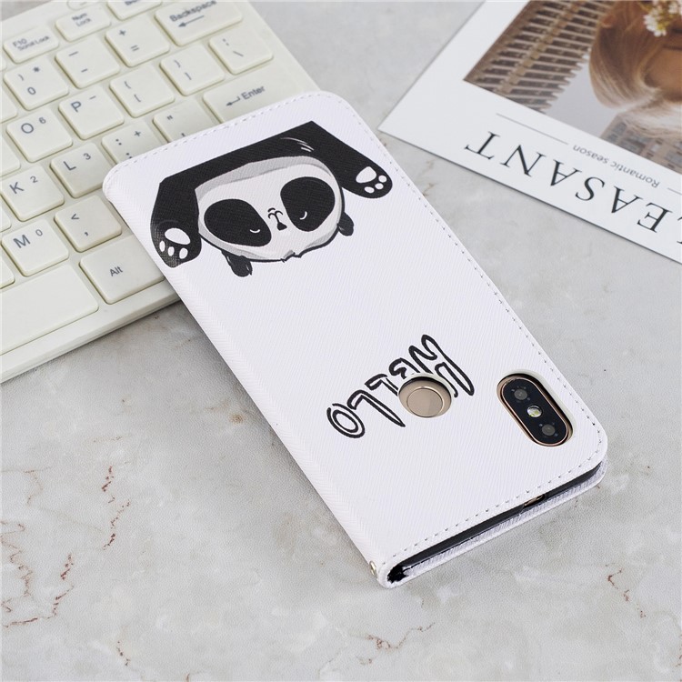 Patterned Wallet Magnetic Leather Shell for Xiaomi Redmi Note 5 Pro (Dual Camera) / Redmi Note 5 (China) - Adorable Panda-3
