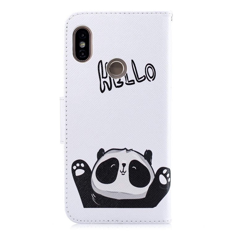 Patterned Wallet Magnetic Leather Shell for Xiaomi Redmi Note 5 Pro (Dual Camera) / Redmi Note 5 (China) - Adorable Panda-5