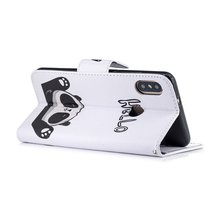 Patterned Wallet Magnetic Leather Shell for Xiaomi Redmi Note 5 Pro (Dual Camera) / Redmi Note 5 (China) - Adorable Panda-6